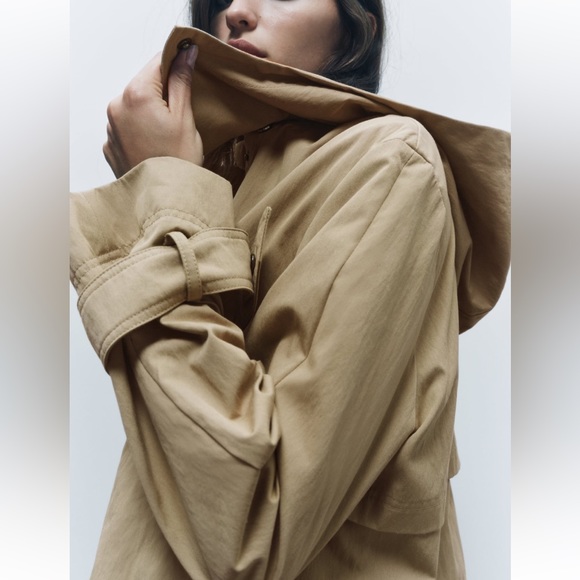 New Zara Crop Trench Jacket - Picture 3 of 9